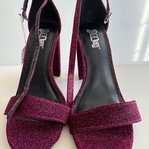 Brash Glitter Block Heel Sandals | New With Tags